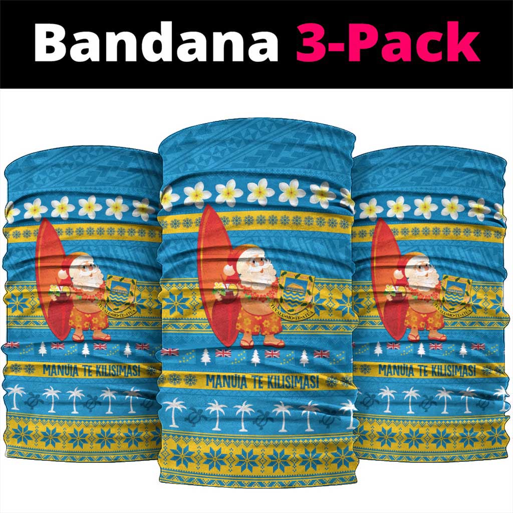 Tuvalu Christmas Neck Gaiter Cute Santa Manuia te Kilisimasi - Polynesian Pride