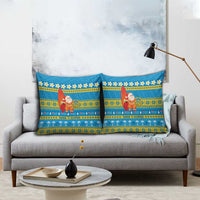 Tuvalu Christmas Pillow Cover Cute Santa Manuia te Kilisimasi - Polynesian Pride