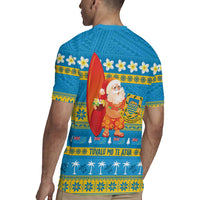 Tuvalu Christmas Rugby Jersey Cute Santa Manuia te Kilisimasi LT14 - Polynesian Pride