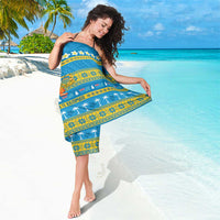 Tuvalu Christmas Sarong Cute Santa Manuia te Kilisimasi - Polynesian Pride