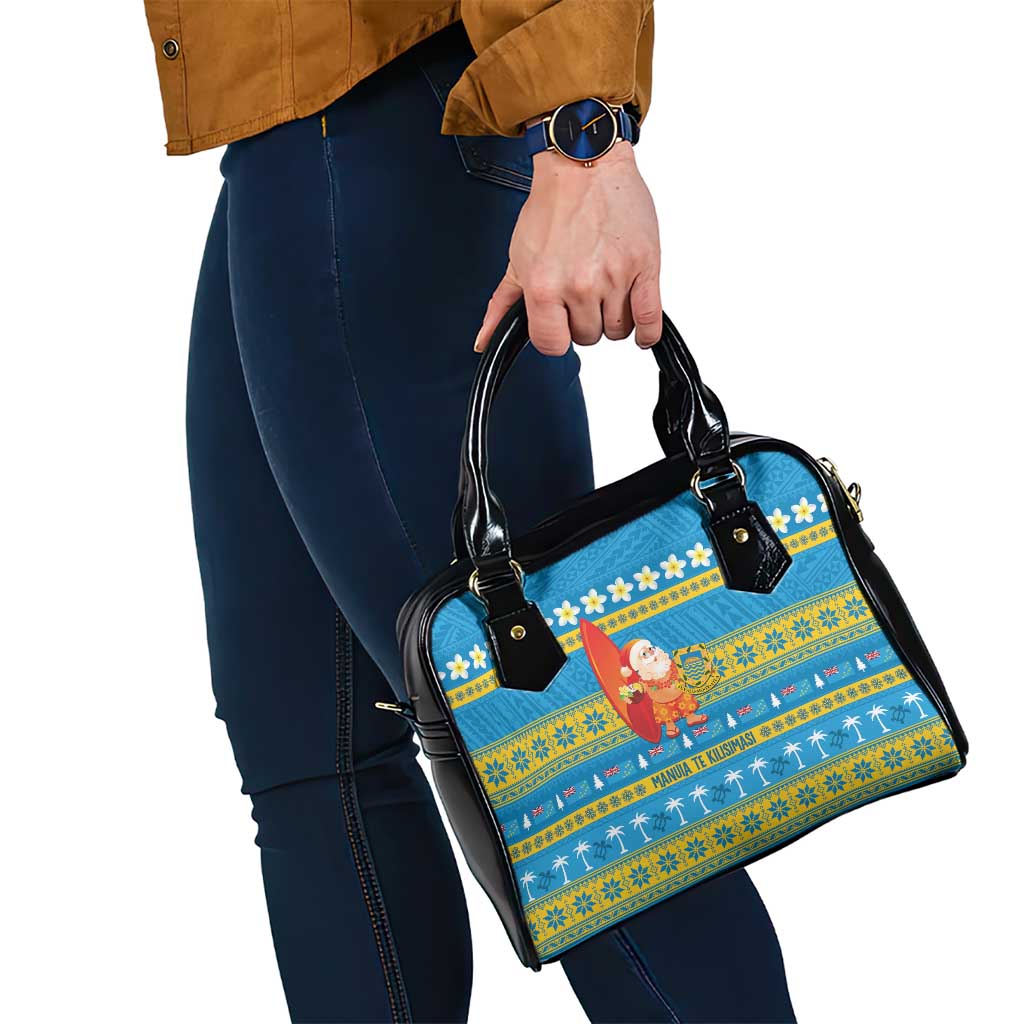 Tuvalu Christmas Shoulder Handbag Cute Santa Manuia te Kilisimasi - Polynesian Pride