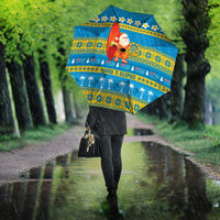 Tuvalu Christmas Umbrella Cute Santa Manuia te Kilisimasi - Polynesian Pride