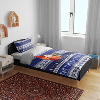 Nauru Christmas Bedding Set Cute Santa Coat Of Arms Merry Xmas LT14 - Polynesian Pride