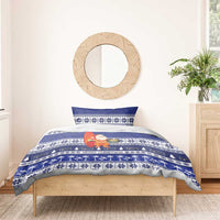 Nauru Christmas Bedding Set Cute Santa Coat Of Arms Merry Xmas LT14 - Polynesian Pride