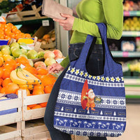 Nauru Christmas Grocery Bag Cute Santa Coat Of Arms Merry Xmas - Polynesian Pride