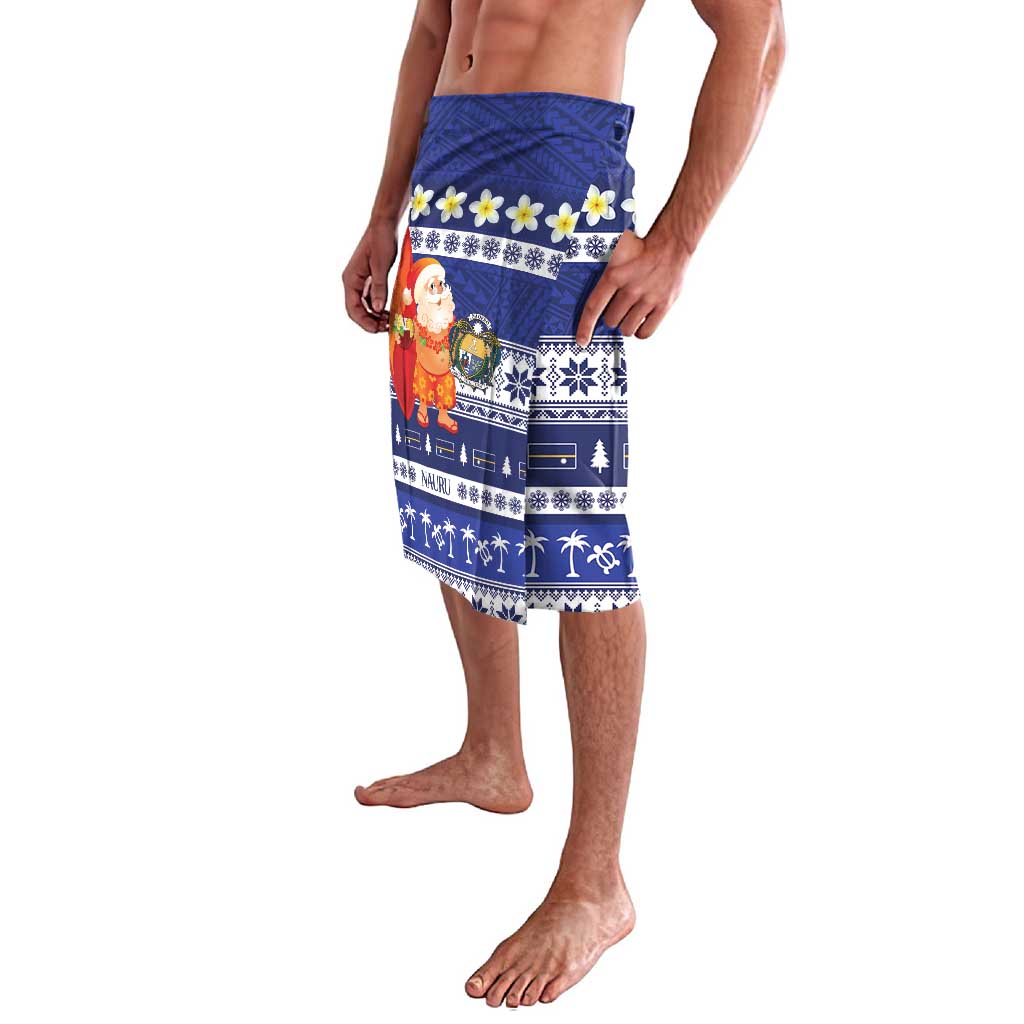 Nauru Christmas Lavalava Cute Santa Coat Of Arms Merry Xmas - Polynesian Pride