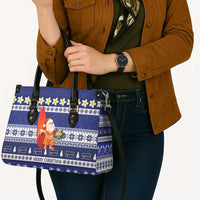 Nauru Christmas Leather Bag Cute Santa Coat Of Arms Merry Xmas - Polynesian Pride