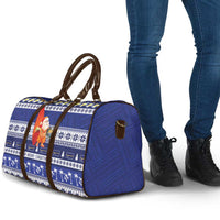 Nauru Christmas Travel Bag Cute Santa Coat Of Arms Merry Xmas - Polynesian Pride