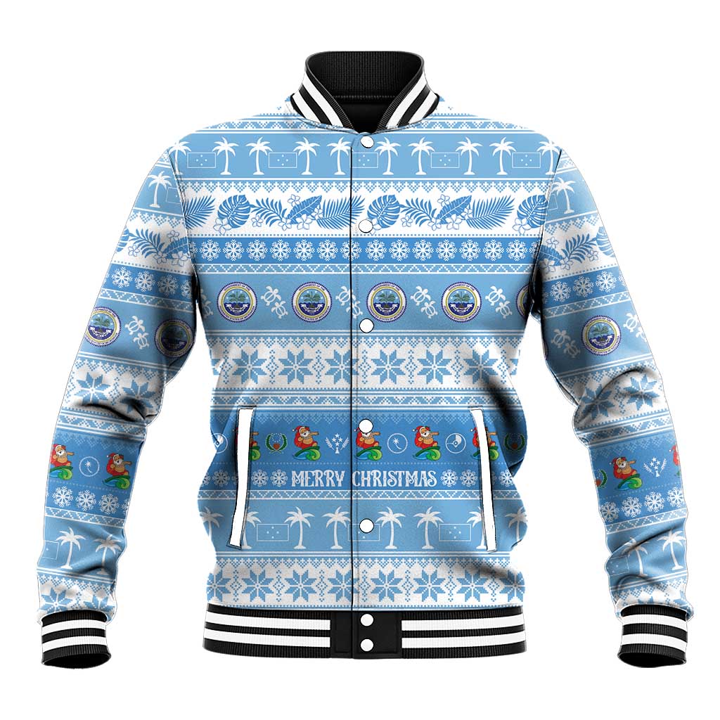 FSM Christmas Baseball Jacket Merry Xmas Federated States of Micronesia - Polynesian Pride