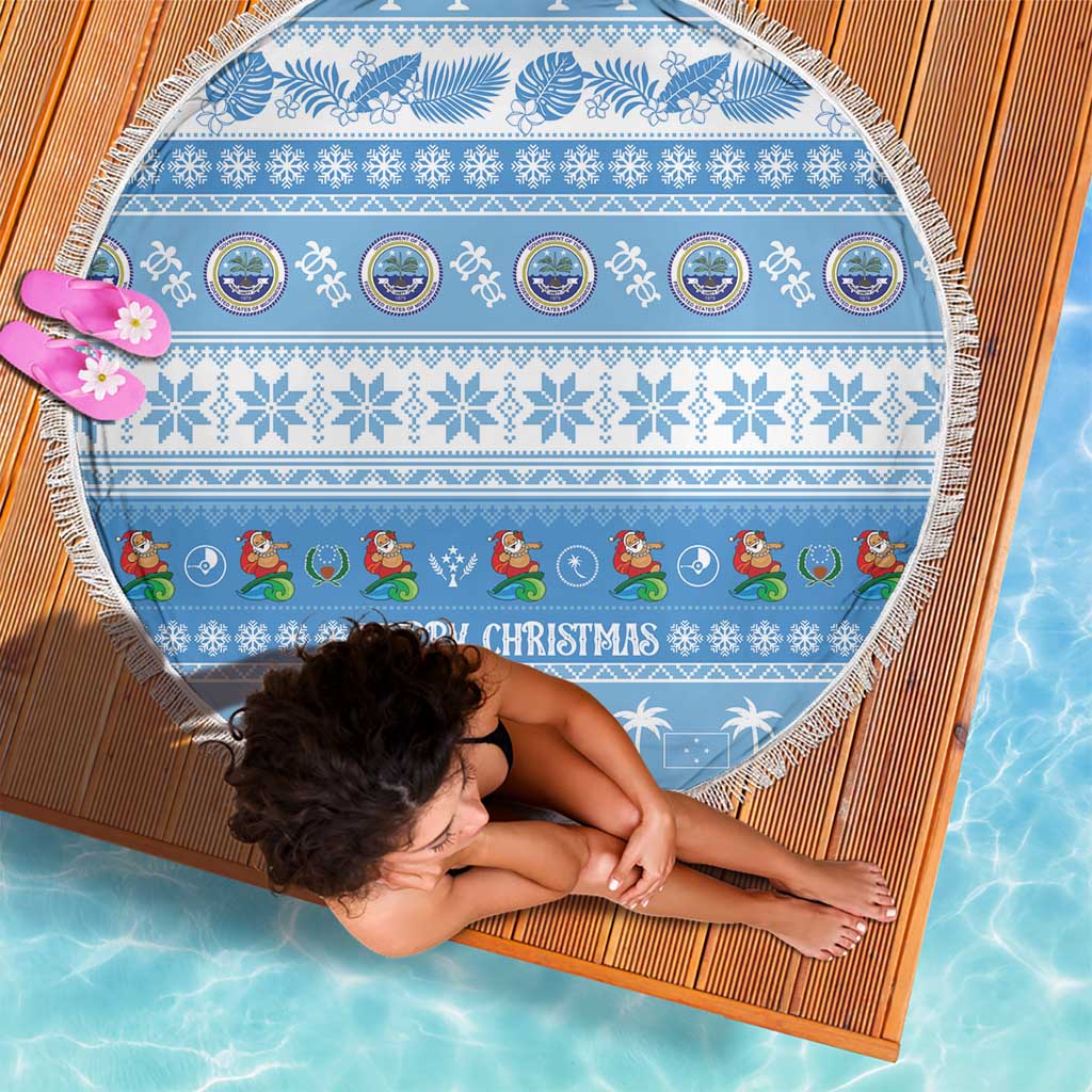 FSM Christmas Beach Blanket Merry Xmas Federated States of Micronesia LT14 - Polynesian Pride