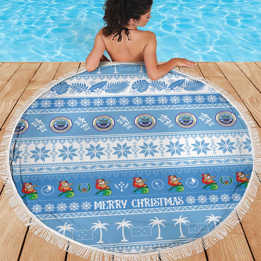 FSM Christmas Beach Blanket Merry Xmas Federated States of Micronesia LT14 - Polynesian Pride