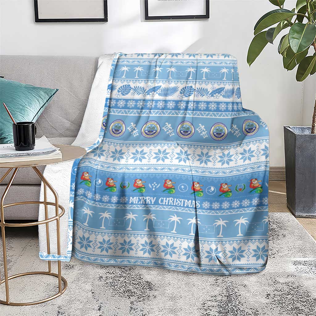 FSM Christmas Blanket Merry Xmas Federated States of Micronesia - Polynesian Pride