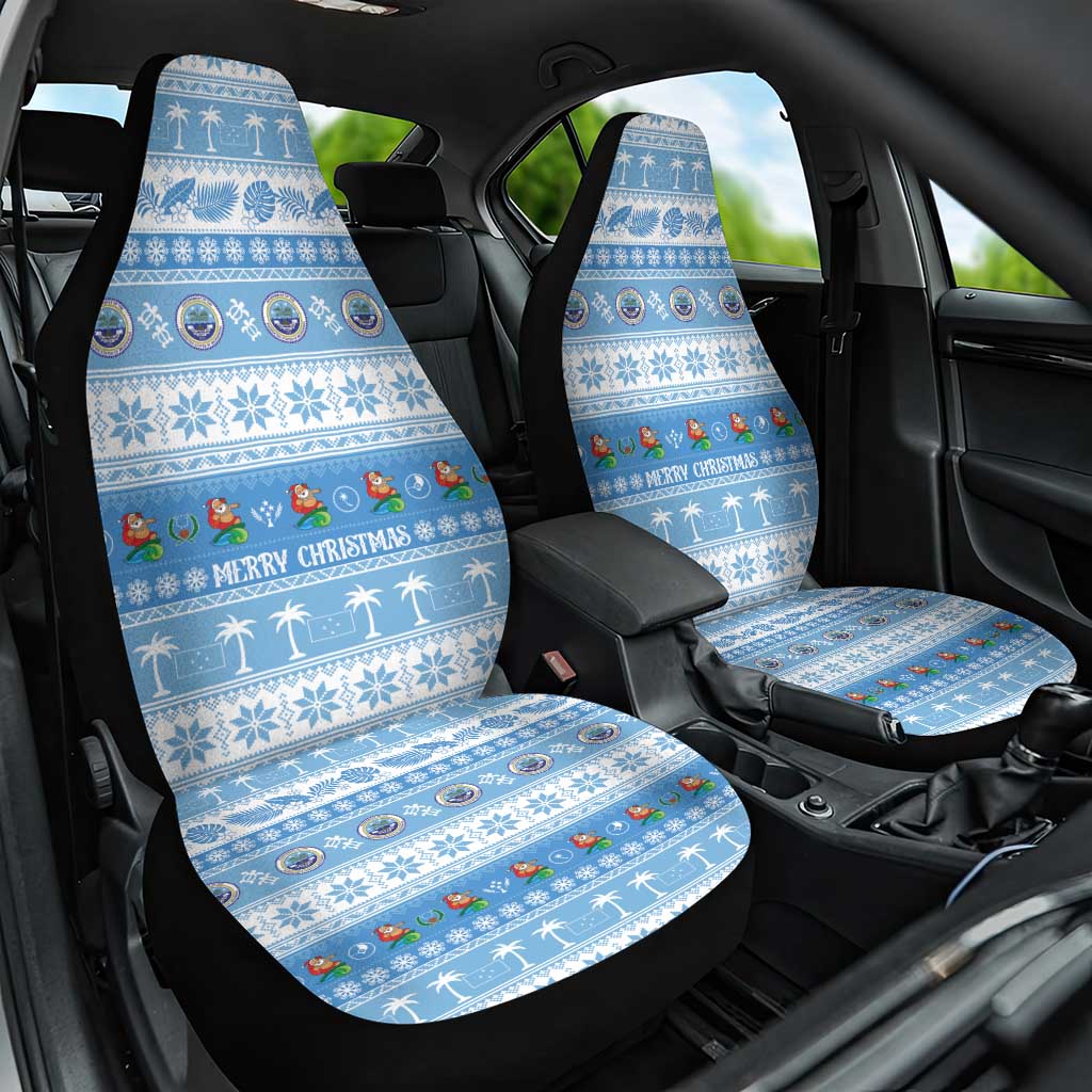 FSM Christmas Car Seat Cover Merry Xmas Federated States of Micronesia - Polynesian Pride