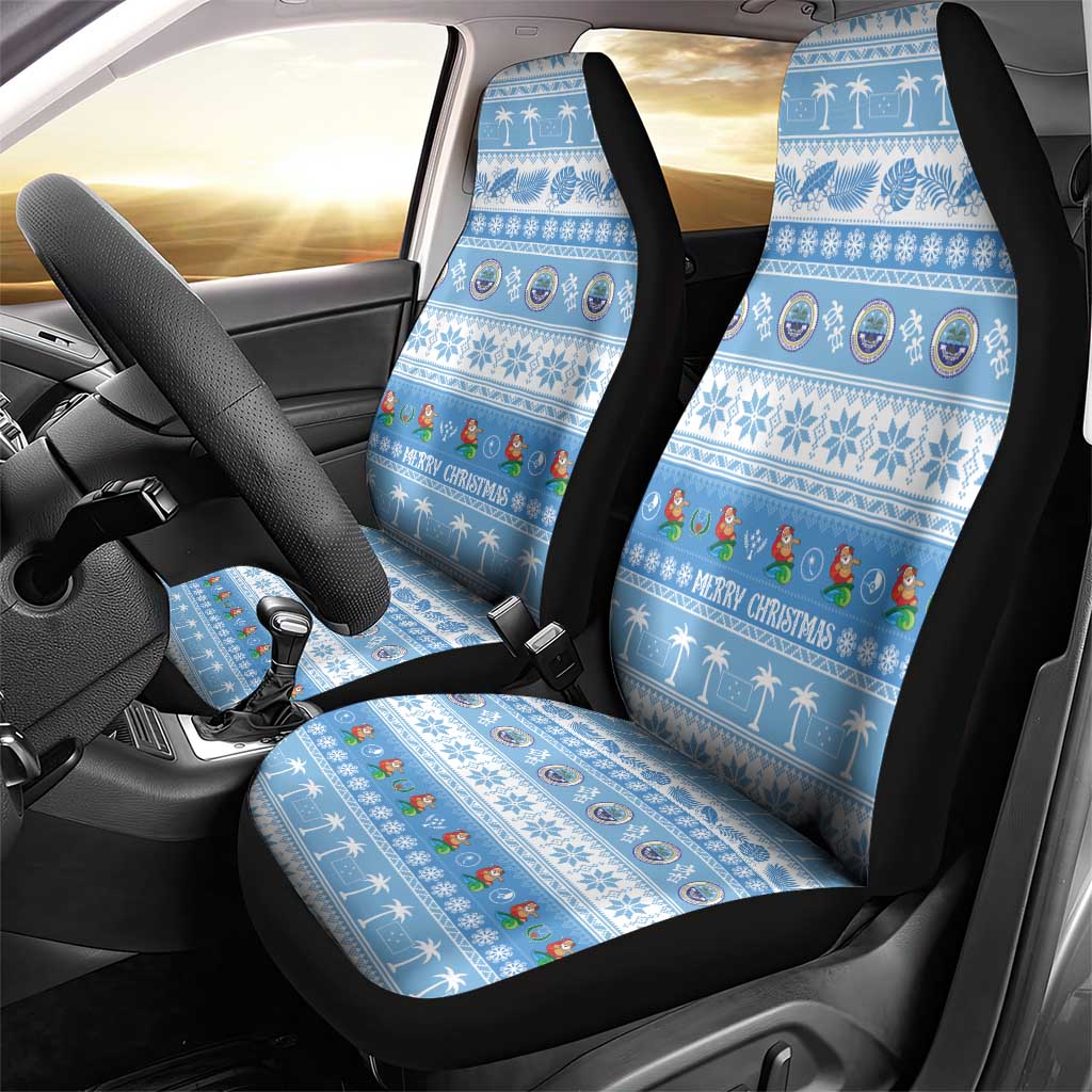 FSM Christmas Car Seat Cover Merry Xmas Federated States of Micronesia - Polynesian Pride