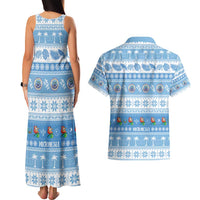 FSM Christmas Couples Matching Tank Maxi Dress and Hawaiian Shirt Merry Xmas Federated States of Micronesia LT14 - Polynesian Pride