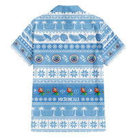 FSM Christmas Family Matching Off Shoulder Maxi Dress and Hawaiian Shirt Merry Xmas Federated States of Micronesia LT14 - Polynesian Pride