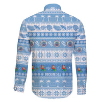FSM Christmas Family Matching Off Shoulder Short Dress and Hawaiian Shirt Merry Xmas Federated States of Micronesia LT14 - Polynesian Pride