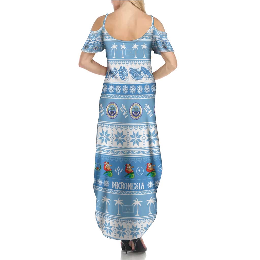FSM Christmas Family Matching Summer Maxi Dress and Hawaiian Shirt Merry Xmas Federated States of Micronesia LT14 - Polynesian Pride