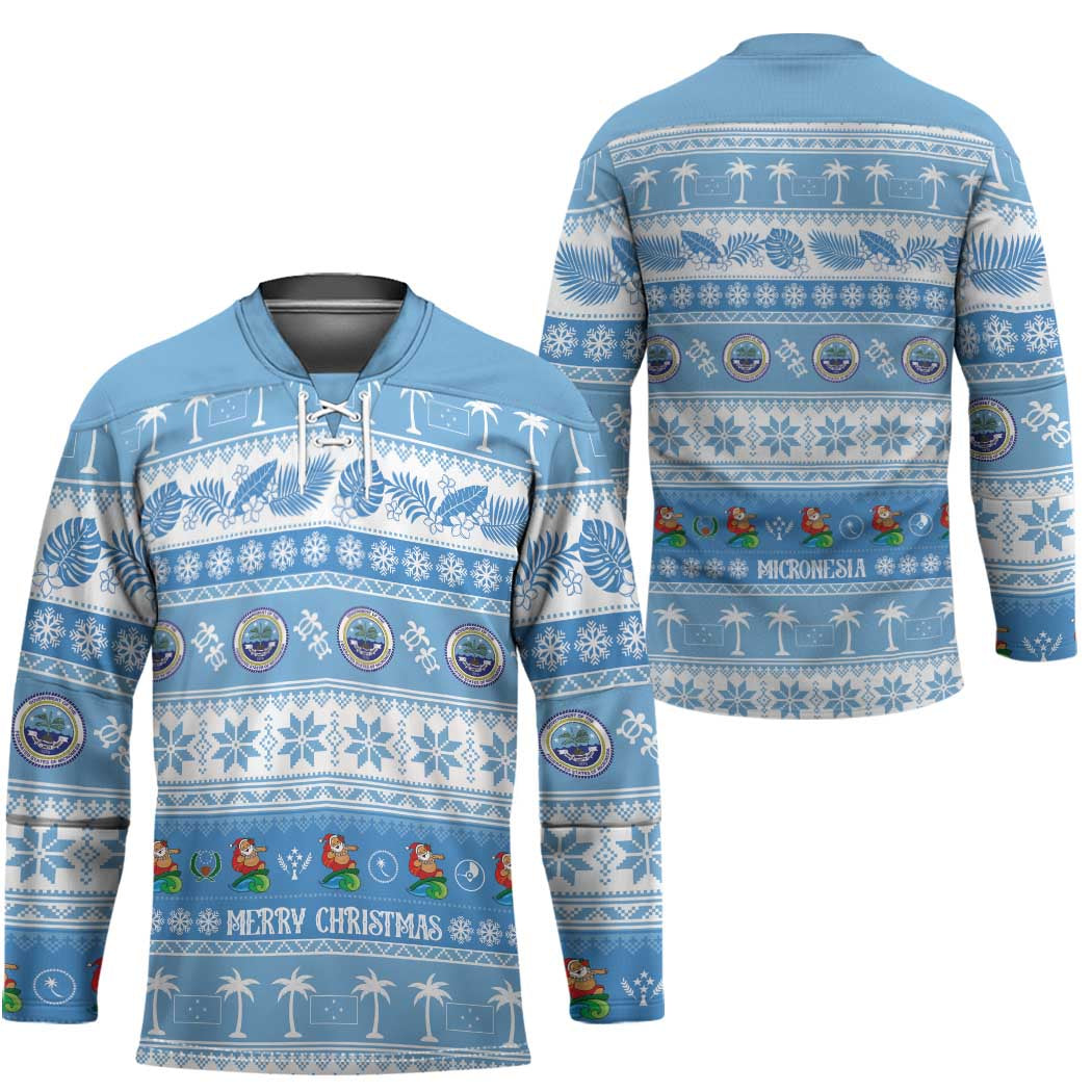 FSM Christmas Hockey Jersey Merry Xmas Federated States of Micronesia - Polynesian Pride