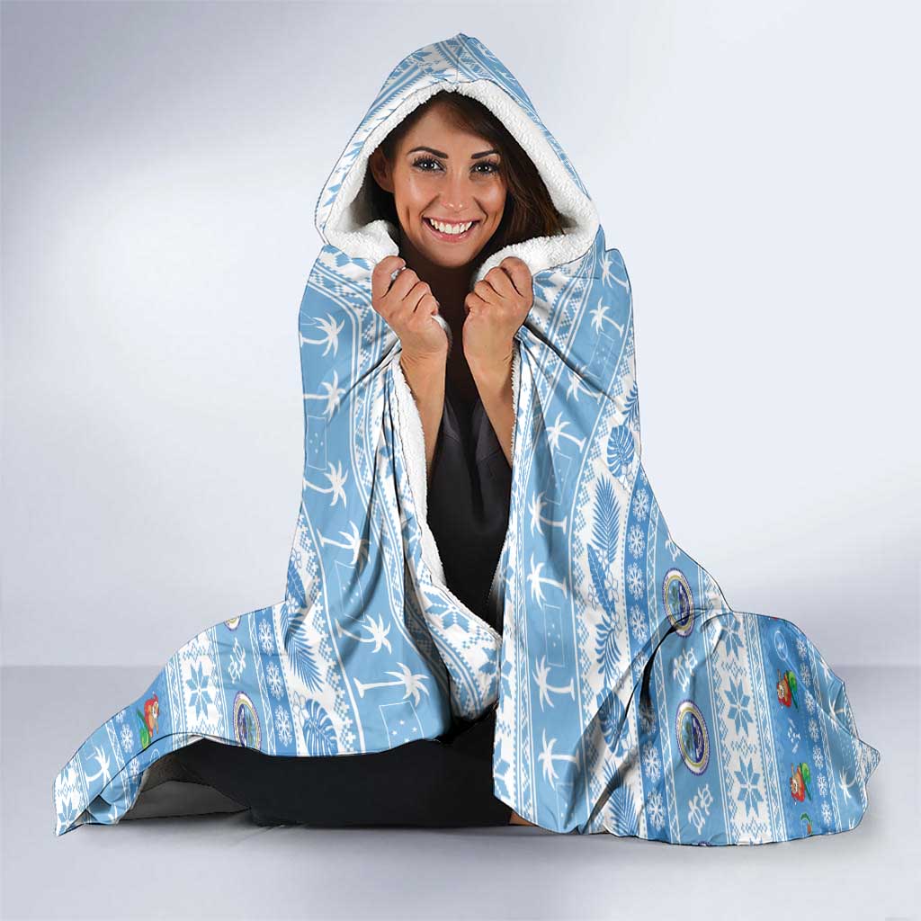FSM Christmas Hooded Blanket Merry Xmas Federated States of Micronesia - Polynesian Pride