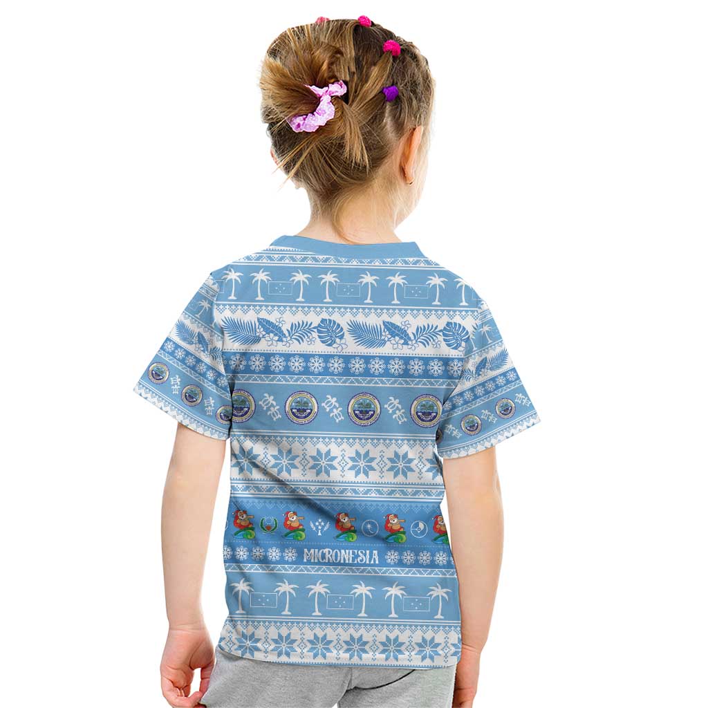 FSM Christmas Kid T Shirt Merry Xmas Federated States of Micronesia - Polynesian Pride