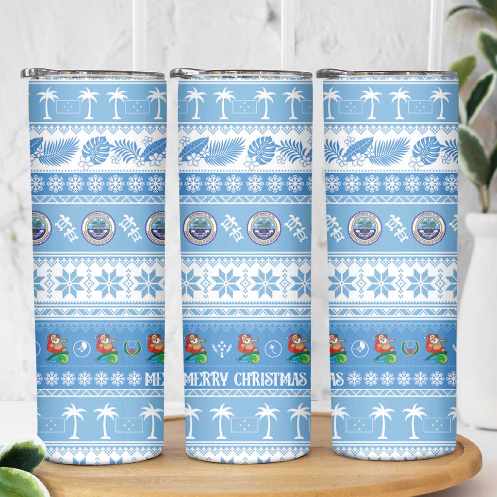FSM Christmas Skinny Tumbler Merry Xmas Federated States of Micronesia LT14 - Polynesian Pride