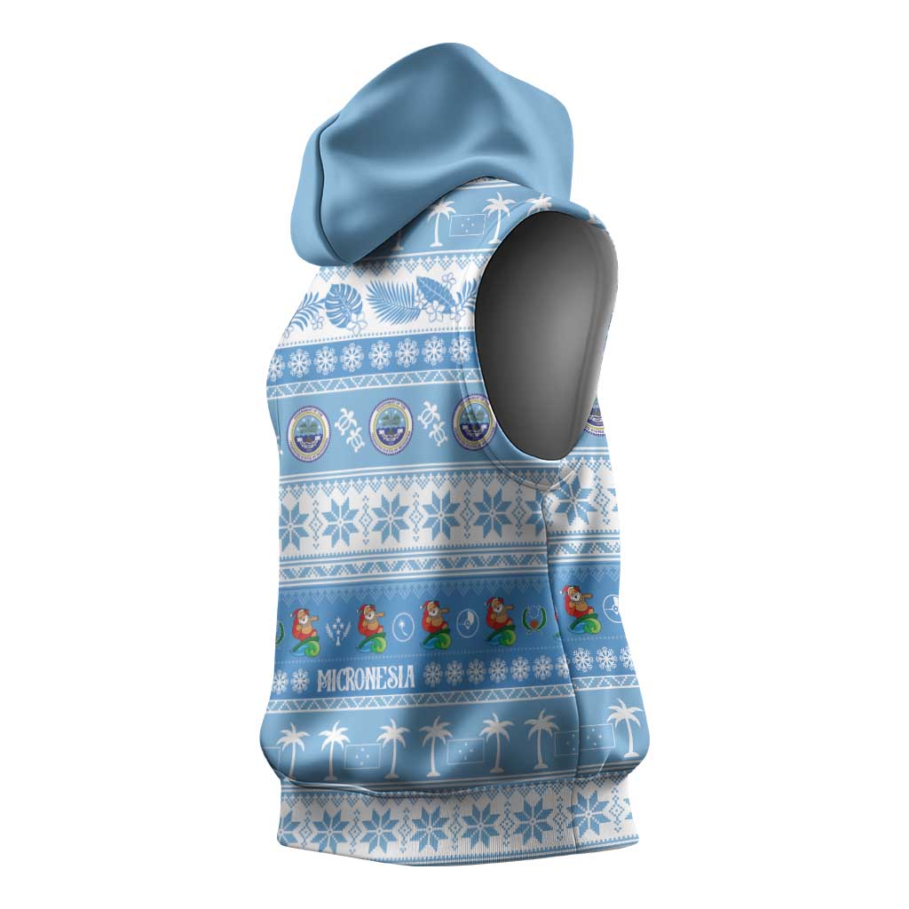 FSM Christmas Sleeveless Hoodie Merry Xmas Federated States of Micronesia - Polynesian Pride