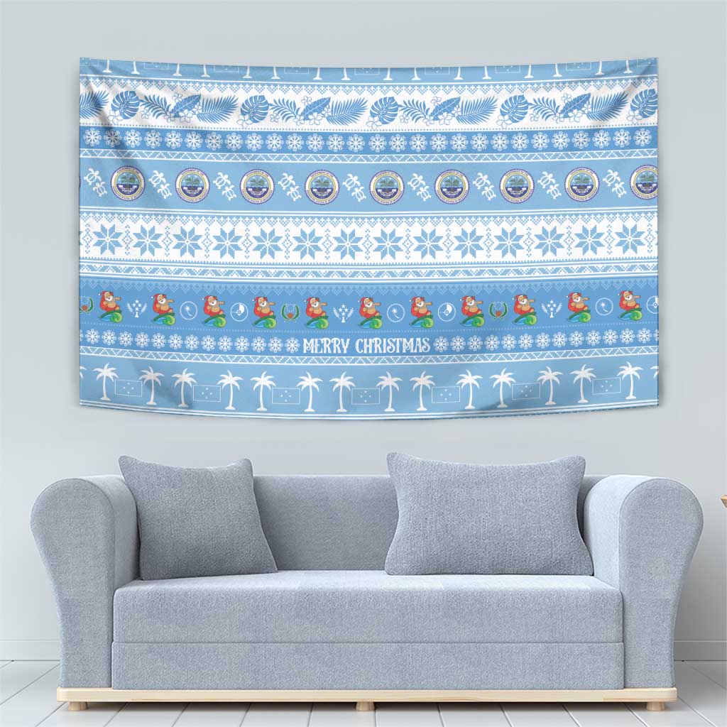FSM Christmas Tapestry Merry Xmas Federated States of Micronesia - Polynesian Pride