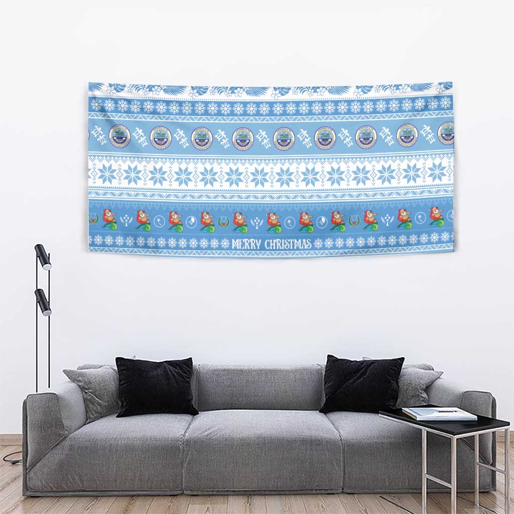 FSM Christmas Tapestry Merry Xmas Federated States of Micronesia - Polynesian Pride