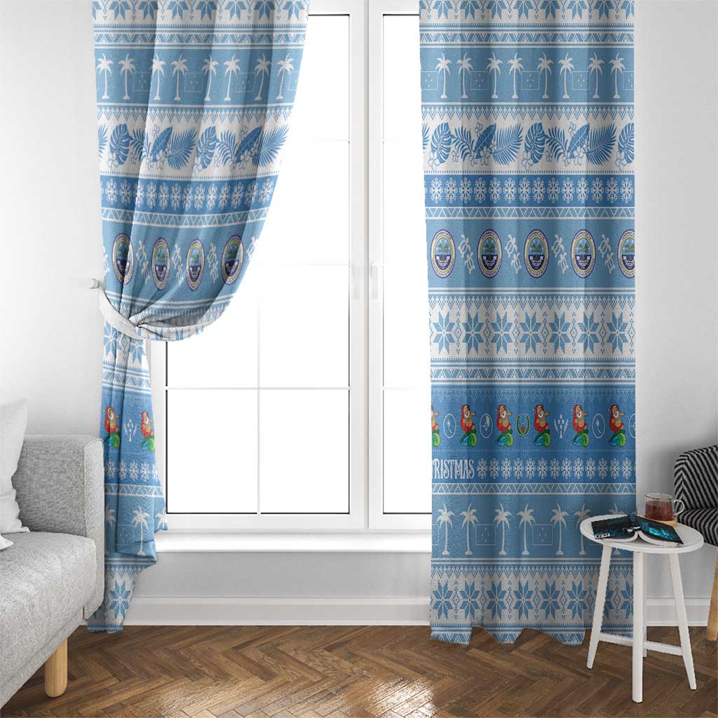 FSM Christmas Window Curtain Merry Xmas Federated States of Micronesia LT14 - Polynesian Pride