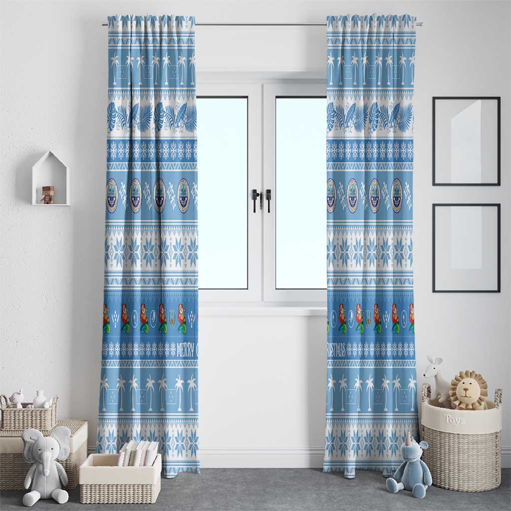 FSM Christmas Window Curtain Merry Xmas Federated States of Micronesia LT14 - Polynesian Pride