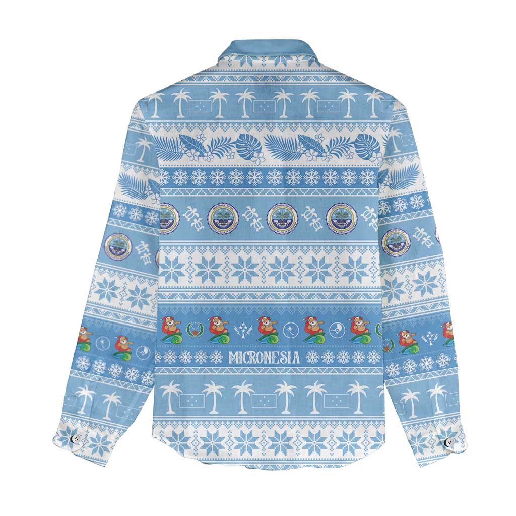 FSM Christmas Women Casual Shirt Merry Xmas Federated States of Micronesia - Polynesian Pride