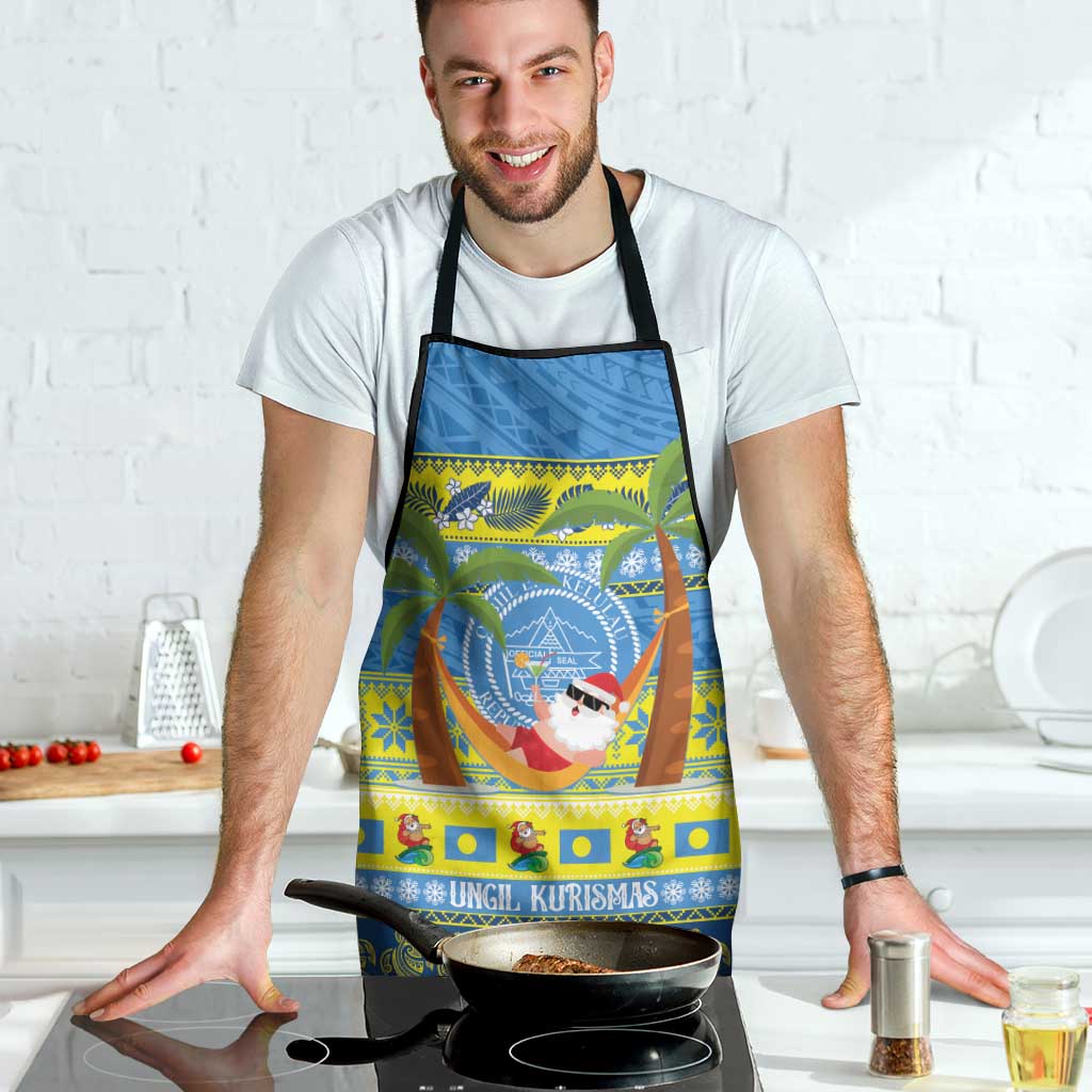 Palau Christmas Apron Chilling Santa Ungil Kurismas - Polynesian Pride