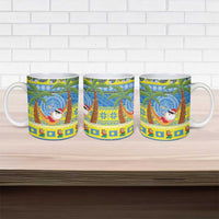 Palau Christmas Ceramic Mug Chilling Santa Ungil Kurismas - Polynesian Pride