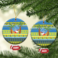 Palau Christmas Ceramic Ornament Chilling Santa Ungil Kurismas - Polynesian Pride