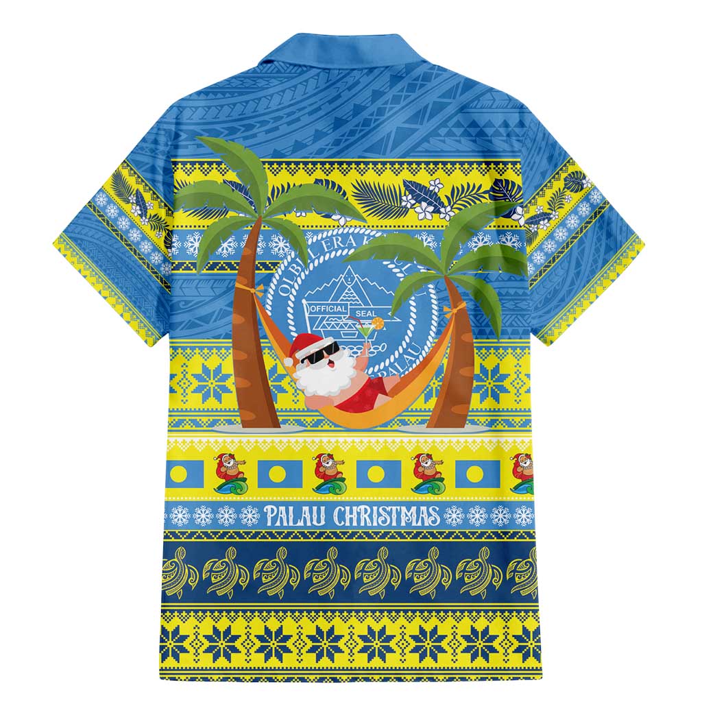 Palau Christmas Family Matching Mermaid Dress and Hawaiian Shirt Chilling Santa Ungil Kurismas LT14 - Polynesian Pride