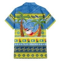 Palau Christmas Family Matching Off Shoulder Maxi Dress and Hawaiian Shirt Chilling Santa Ungil Kurismas LT14 - Polynesian Pride