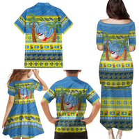 Palau Christmas Family Matching Puletasi and Hawaiian Shirt Chilling Santa Ungil Kurismas LT14 - Polynesian Pride
