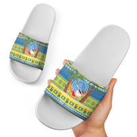 Palau Christmas Slide Sandals Chilling Santa Ungil Kurismas - Polynesian Pride