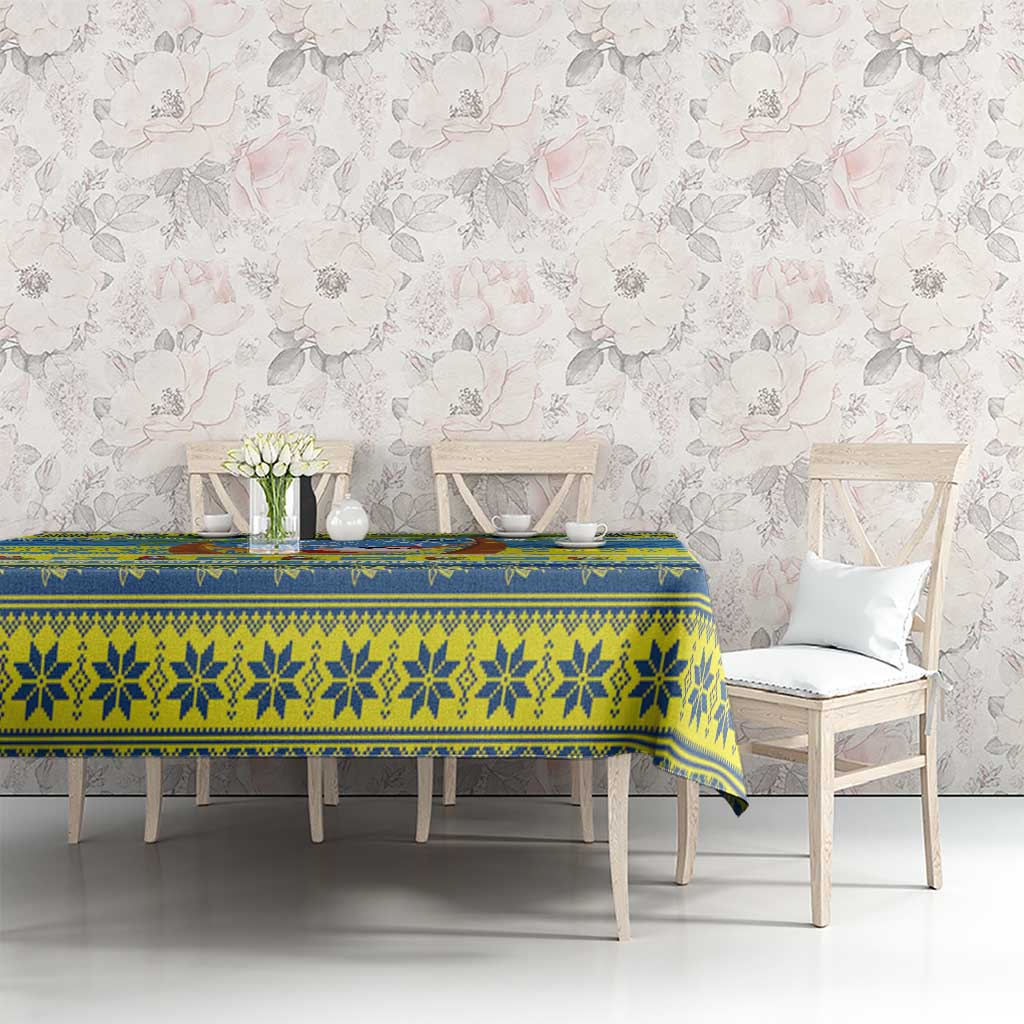 Palau Christmas Tablecloth Chilling Santa Ungil Kurismas - Polynesian Pride
