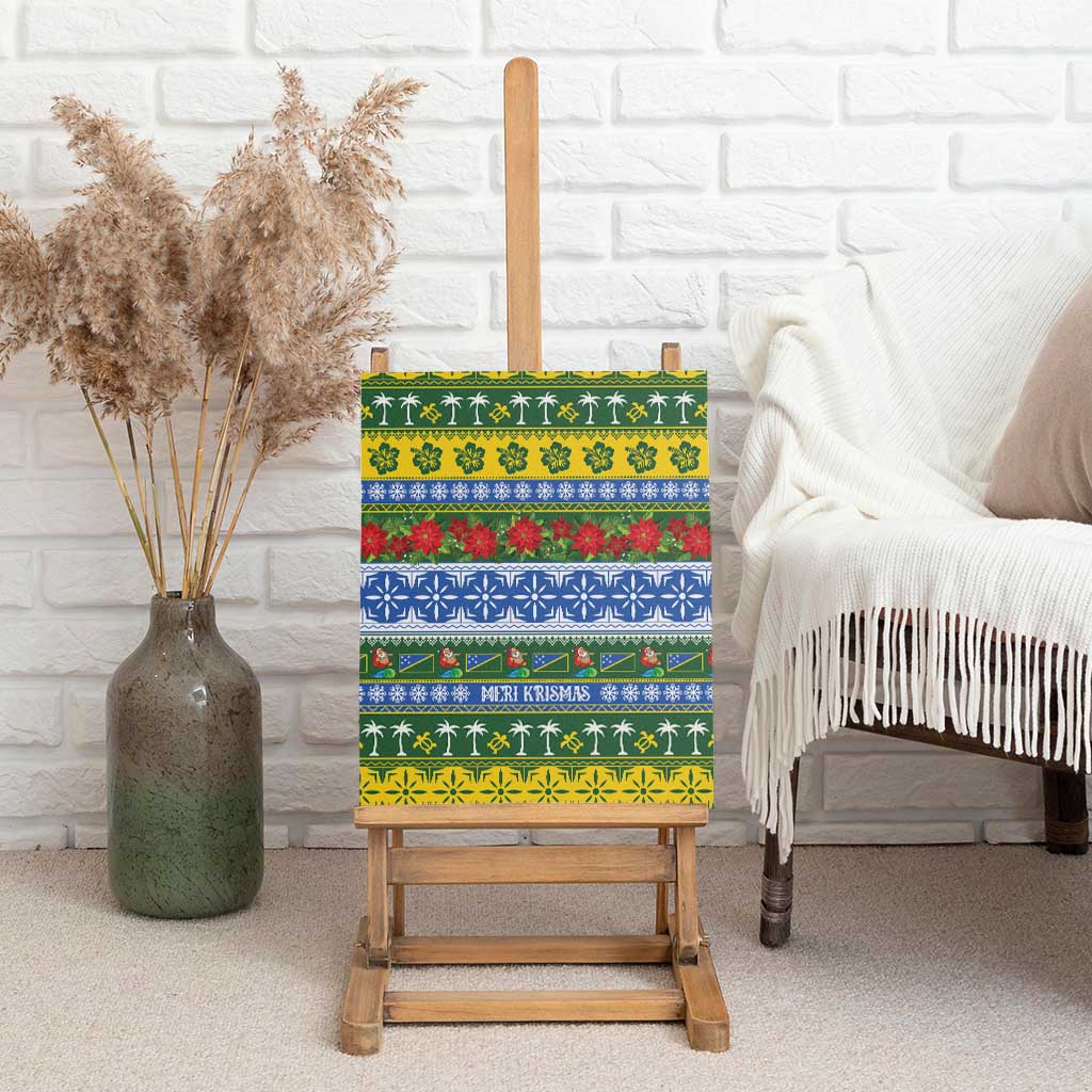 Solomon Islands Christmas Canvas Wall Art The Solomons Melanesian Meri Krismas - Polynesian Pride