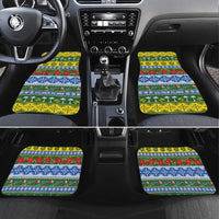 Solomon Islands Christmas Car Mats The Solomons Melanesian Meri Krismas LT14 Set 4pcs Green - Polynesian Pride