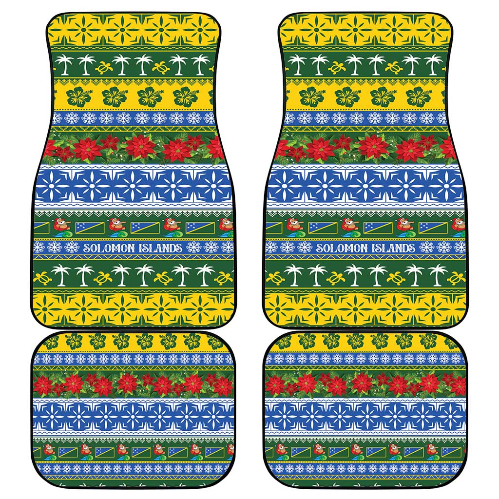 Solomon Islands Christmas Car Mats The Solomons Melanesian Meri Krismas LT14 - Polynesian Pride