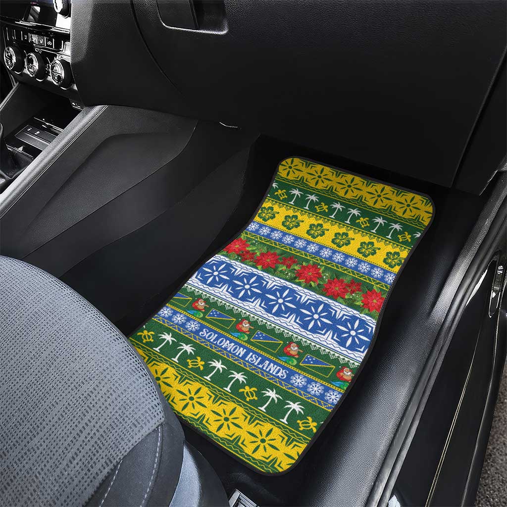 Solomon Islands Christmas Car Mats The Solomons Melanesian Meri Krismas LT14 - Polynesian Pride