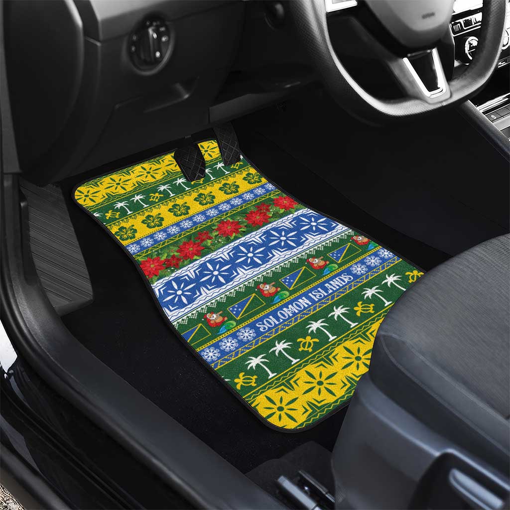 Solomon Islands Christmas Car Mats The Solomons Melanesian Meri Krismas LT14 - Polynesian Pride
