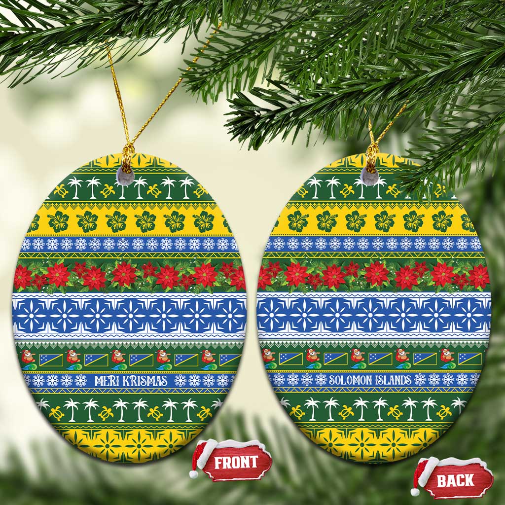 Solomon Islands Christmas Ceramic Ornament The Solomons Melanesian Meri Krismas - Polynesian Pride