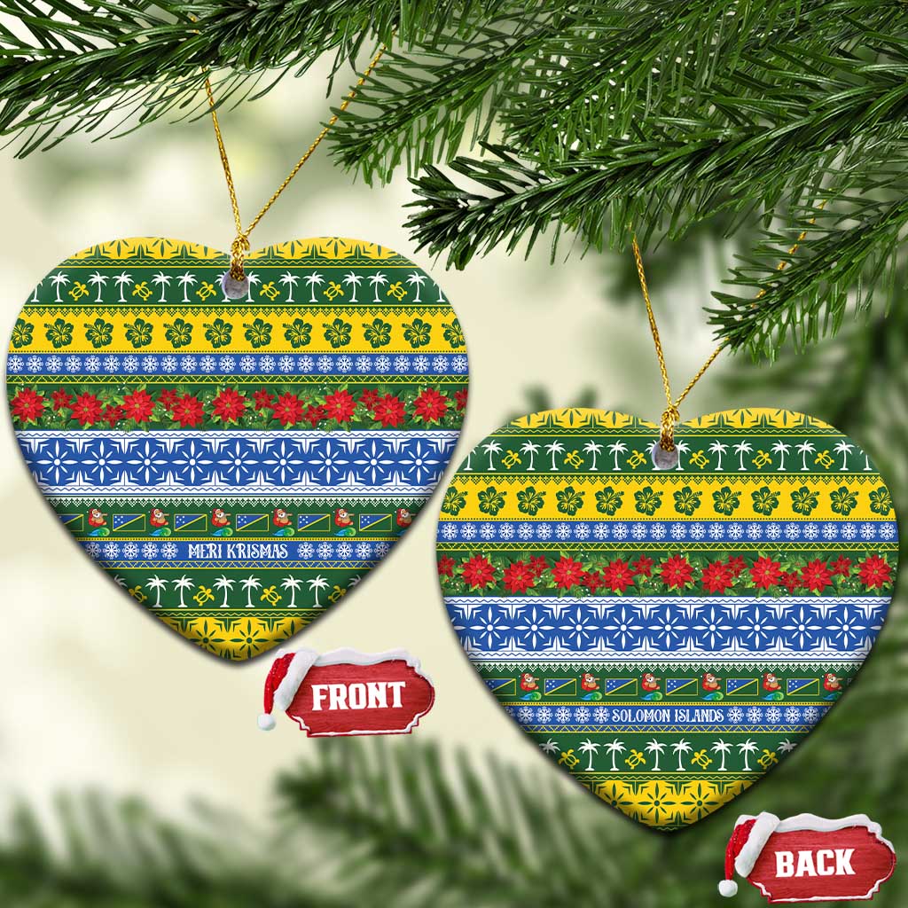 Solomon Islands Christmas Ceramic Ornament The Solomons Melanesian Meri Krismas - Polynesian Pride