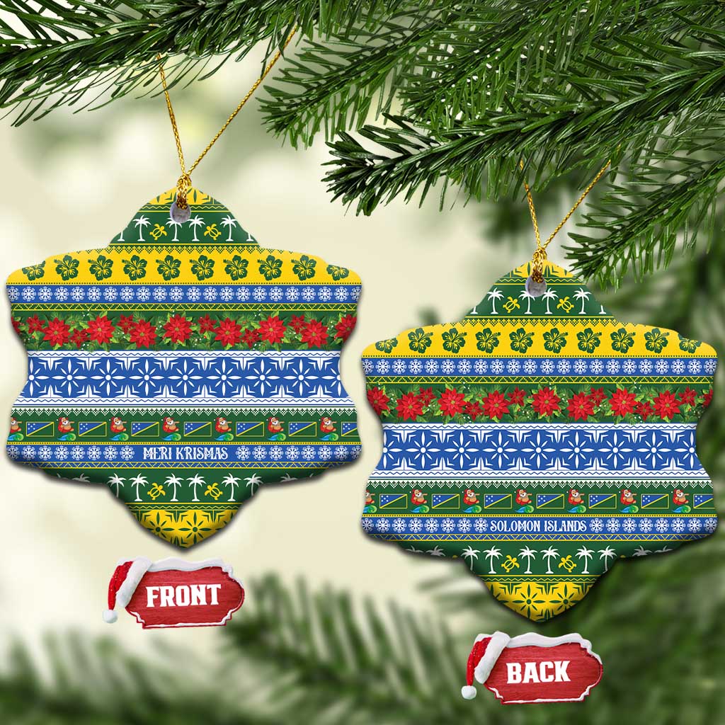Solomon Islands Christmas Ceramic Ornament The Solomons Melanesian Meri Krismas - Polynesian Pride