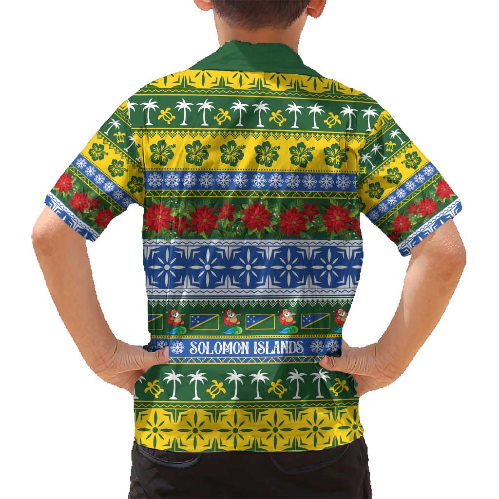 Solomon Islands Christmas Family Matching Long Sleeve Bodycon Dress and Hawaiian Shirt The Solomons Melanesian Meri Krismas LT14 - Polynesian Pride