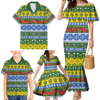 Solomon Islands Christmas Family Matching Mermaid Dress and Hawaiian Shirt The Solomons Melanesian Meri Krismas LT14 - Polynesian Pride